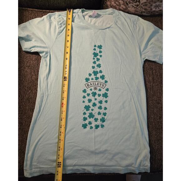Baileys Mint Green T-Shirt Size Small Print Front and Back 100% Cotton - Picture 6 of 11